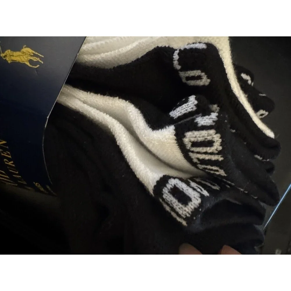 NWT Polo Ralph Lauren Unisex Ankle Socks 6 Pairs Sz 9-11